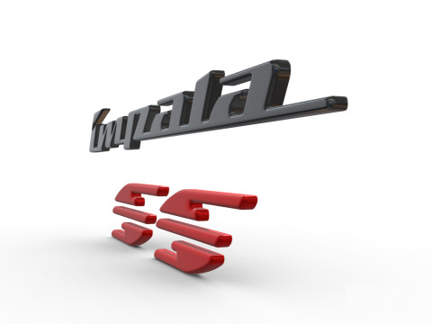 Impala logo nameplate 3D print model Model do druku 3D
