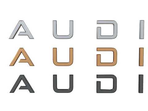 Audi logo nameplate 3D print model 3D Print Model