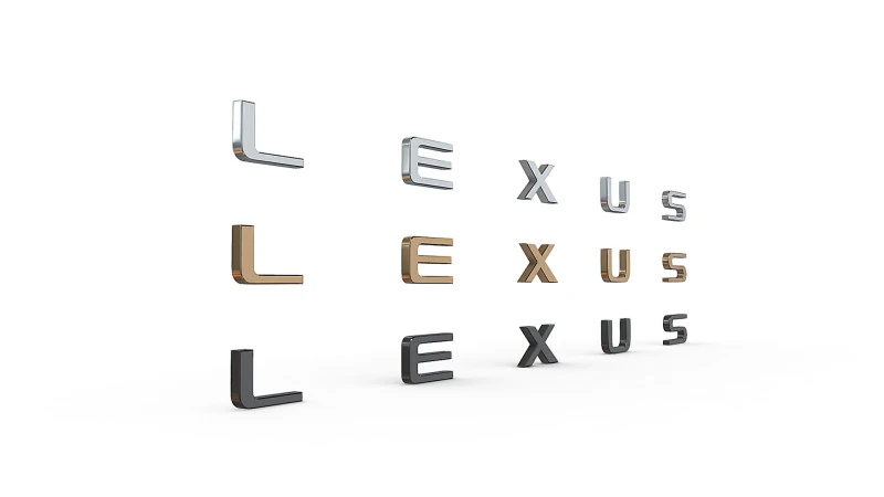 Logo papan nama Lexus Model Cetak 3D .c4d .max .obj .3ds .fbx .stl .blend 