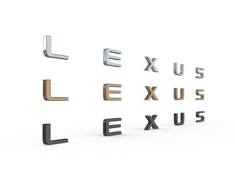 Lexus nameplate logo 3D प्रिंट मॉडल