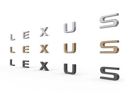 Lexus nameplate logo Modelo de impresión 3D
