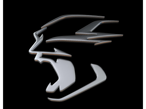 Dodge Charger Daytona logo Model Cetak 3D