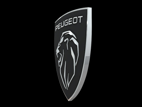 Peugeot new logo Modèles 3D en vedette