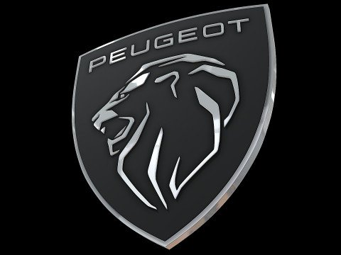Peugeot new logo Modèles 3D en vedette