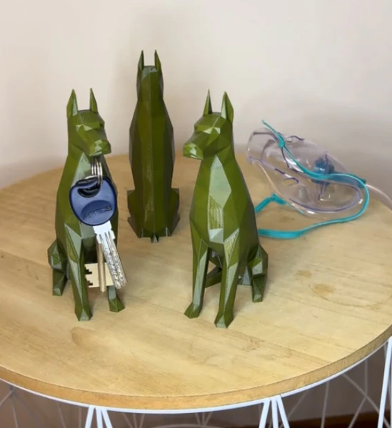 Portachiavi Doberman Modello di stampa 3D .c4d .max .obj .3ds .fbx .stl .blend 