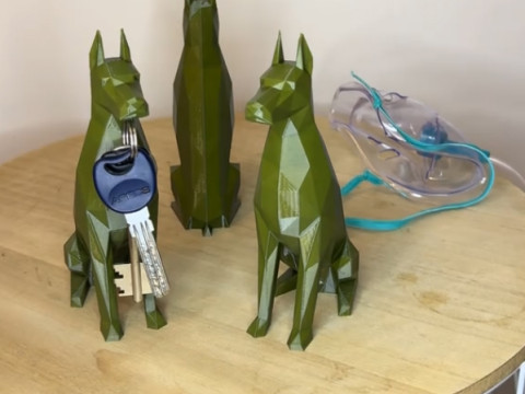 Doberman Key Holder 3D printmodel