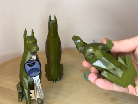 Doberman Key Holder 3D Druckmodell