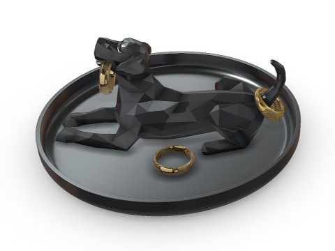 Great Dane ring holder Modelo de Impressão 3D