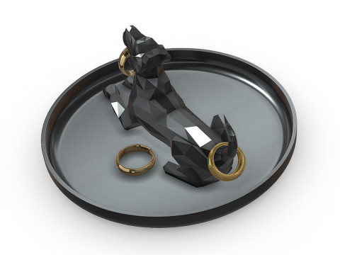 Great Dane ring holder Modelo de Impressão 3D