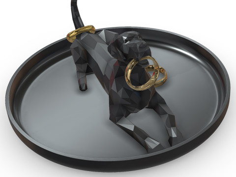Great Dane ring holder Modelo de Impressão 3D