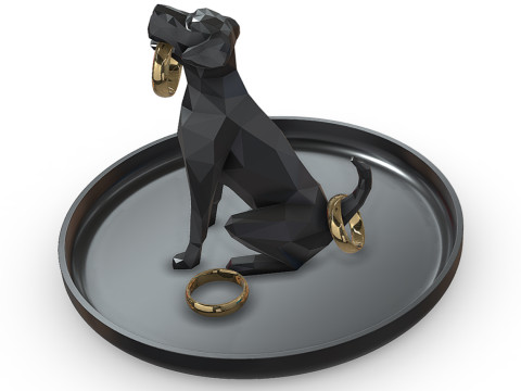 Great Dane ring holder Model do druku 3D