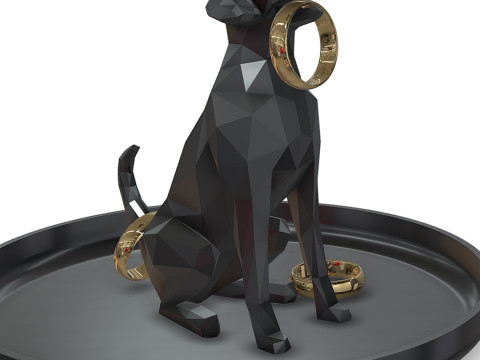 Great Dane ring holder Model do druku 3D