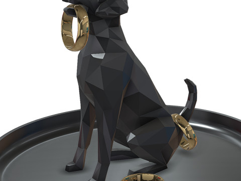 Great Dane ring holder Model do druku 3D