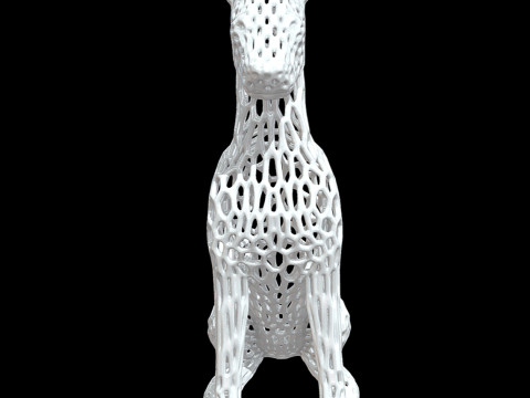 Doberman Voronoi Style 3D 打印模型