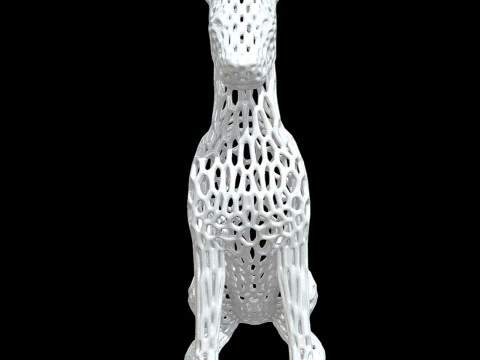 Doberman Voronoi Style 3D Print Model