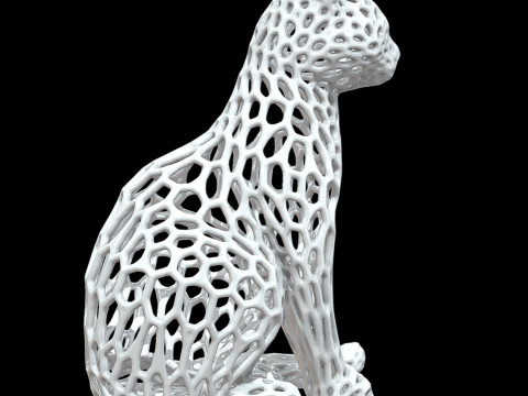 Cat Voronoi Style 3D printmodel