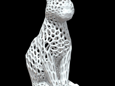 Cat Voronoi Style 3D printmodel