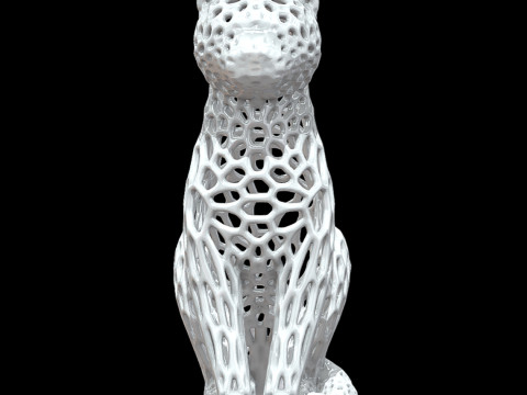 Cat Voronoi Style 3D printmodel