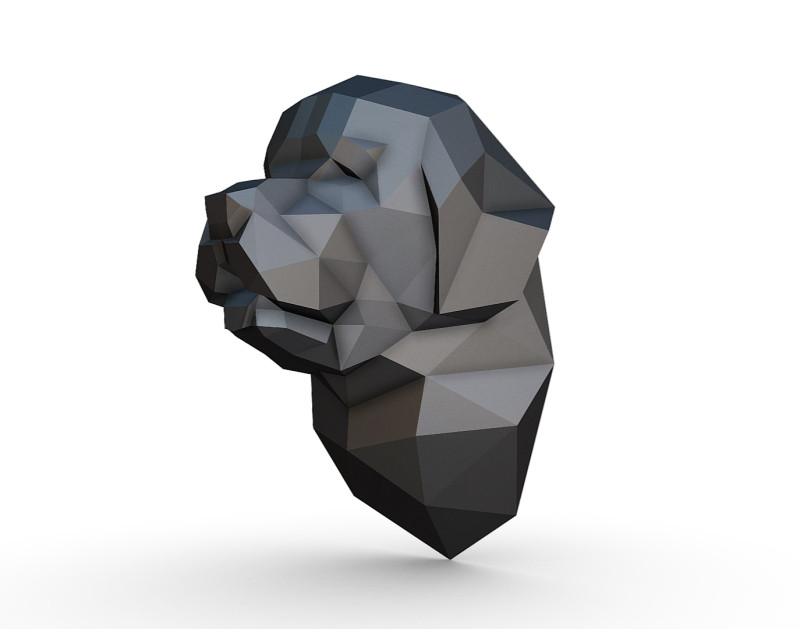 Newfoundland head 3D 打印模型 .c4d .max .obj .3ds .fbx .stl .blend 
