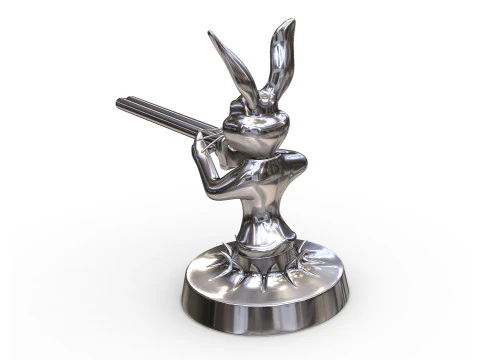 Bunny Hood Ornament 3D Print Model