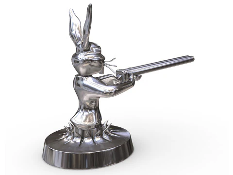Bunny Hood Ornament 3D Print Model