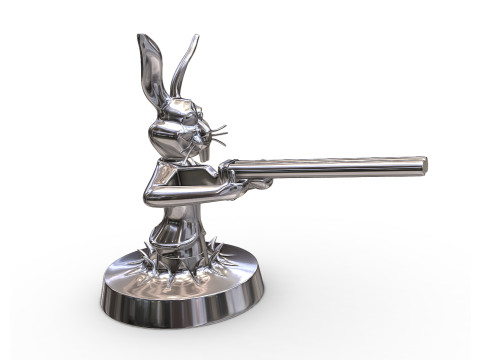 Bunny Hood Ornament 3D 打印模型