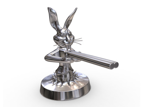 Bunny Hood Ornament 3D 打印模型