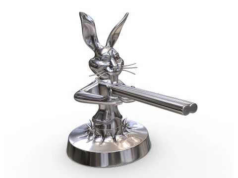 Bunny Hood Ornament 3D Print Model