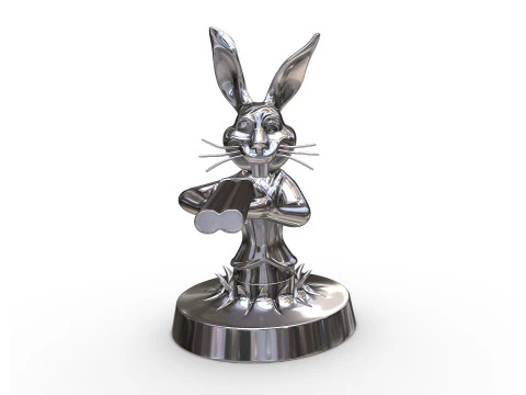 Bunny Hood Ornament 3D Print Model