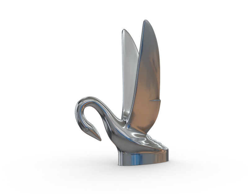Swan Hood Ornament Modello di stampa 3D .c4d .max .obj .3ds .fbx .stl .blend 