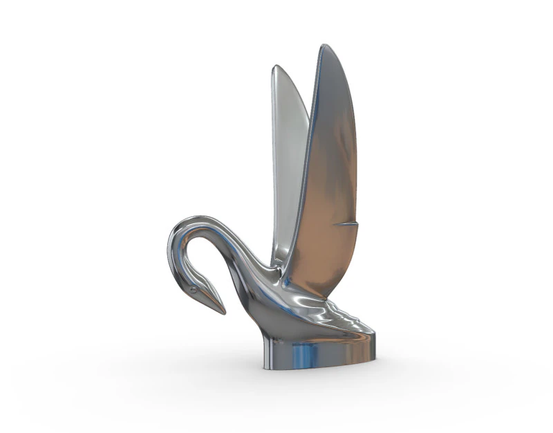 Swan Hood Ornament 3D Print Model .c4d .max .obj .3ds .fbx .stl .blend 