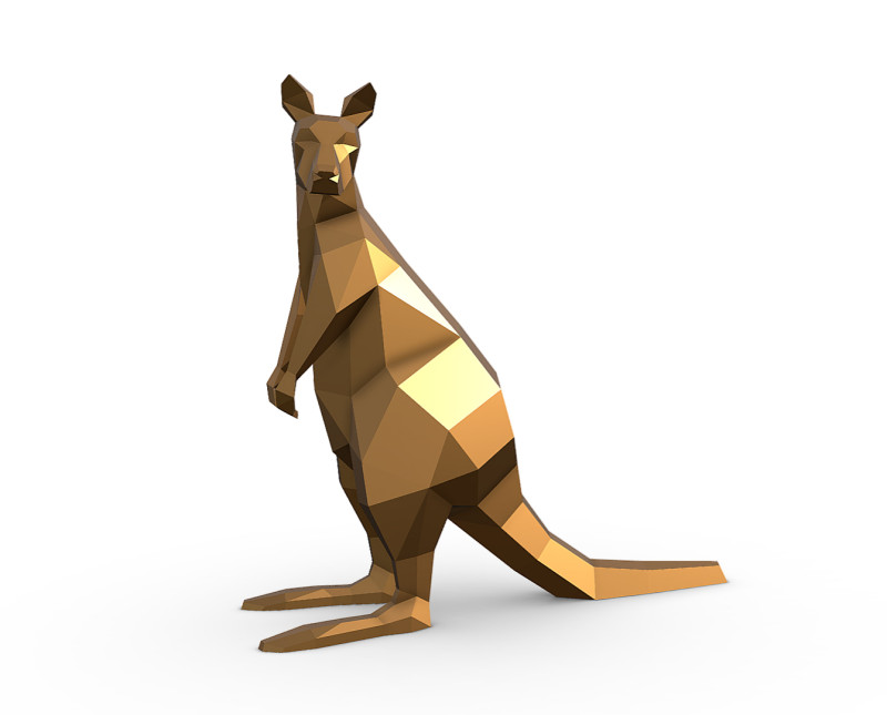 Валлаби 3D Принт Модель .c4d .max .obj .3ds .fbx .stl .blend 