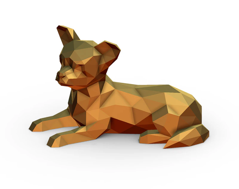 Chihuahua dog 3D Print Model .c4d .max .obj .3ds .fbx .stl .blend 