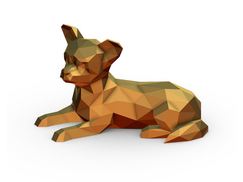 Anjing Chihuahua Model Cetak 3D