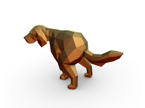 Setter inglés haciendo caca Modelo de impresión 3D