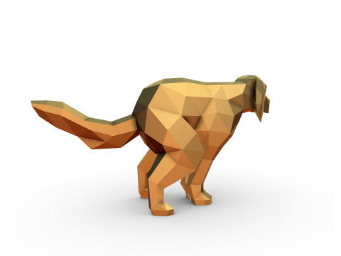 Setter inglés haciendo caca Modelo de impresión 3D