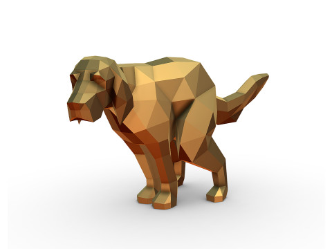 Setter inglés haciendo caca Modelo de impresión 3D