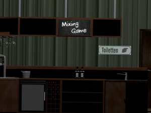 bar furniture with counter cash register etc Modèle 3D
