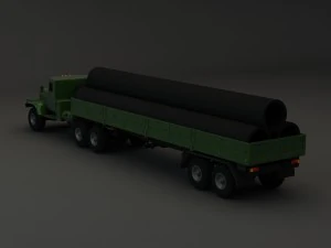 truck kraz 255 b trailer 2 3D Model