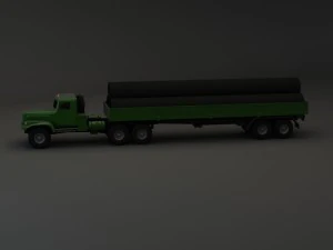 truck kraz 255 b trailer 2 3D Model