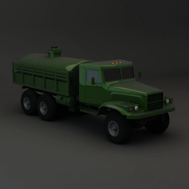 truck kraz 255 b tanker 2 3D Model .c4d .max .obj .3ds .fbx .stl .blend
