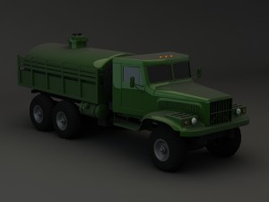 truck kraz 255 b tanker 2 Modello 3D