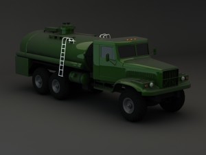 truck kraz 255 b tanker 1 Model 3D