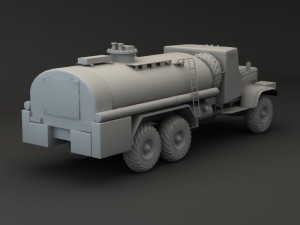 truck kraz 255 b tanker 1 3D Model