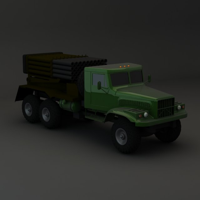 truck kraz 255 b modify attack 3D Model .c4d .max .obj .3ds .fbx .stl .blend