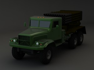 truck kraz 255 b modify attack 3D Model