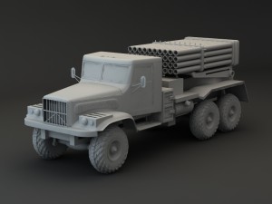 truck kraz 255 b modify attack 3D Model