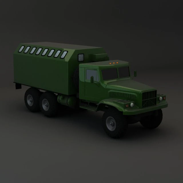truck kraz 255 b modify 4 3D Model .c4d .max .obj .3ds .fbx .stl .blend
