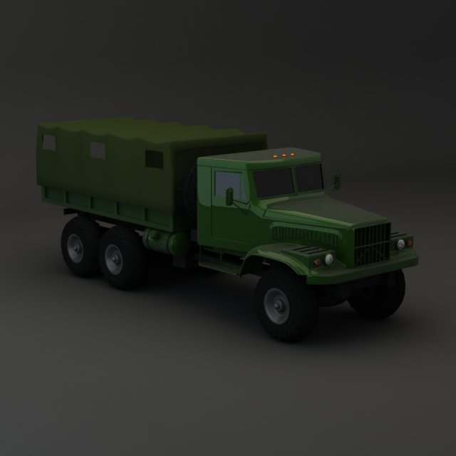 truck kraz 255 b modify 2 3D Model .c4d .max .obj .3ds .fbx .stl .blend 