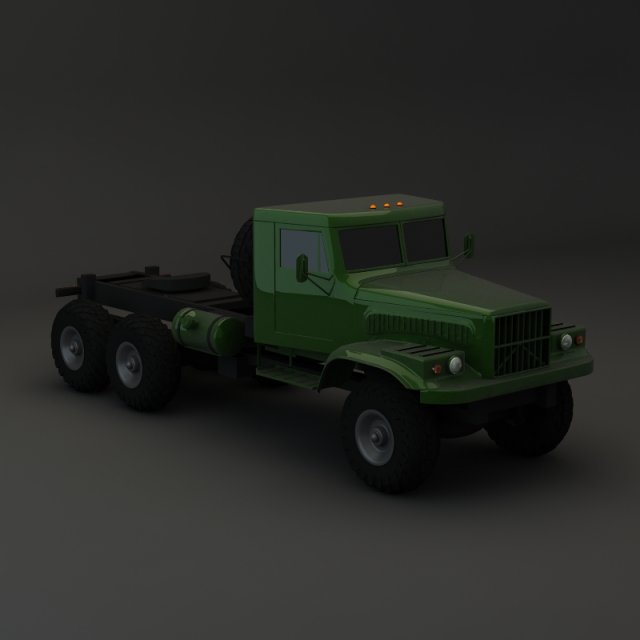 truck kraz 255 b modify 1 3D 모델 .c4d .max .obj .3ds .fbx .stl .blend 